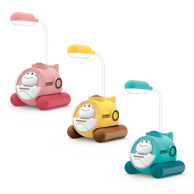 Cartoon Submarine Frog Mini Table Lamp(Pink) - Image 2