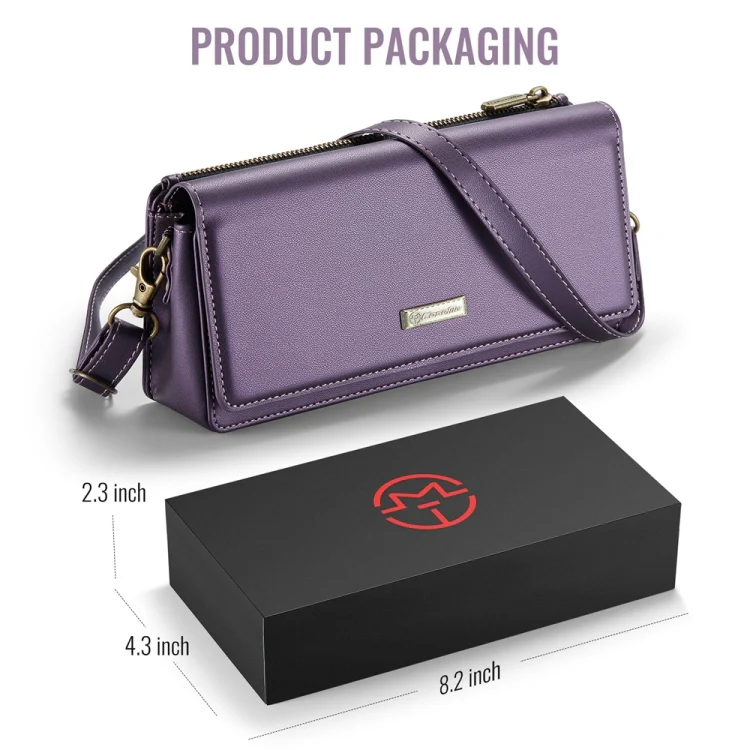 CaseMe ME30 Max Multifunctional Large-Capacity Shoulder Crossbody Phone Bag(Purple) - Image 2