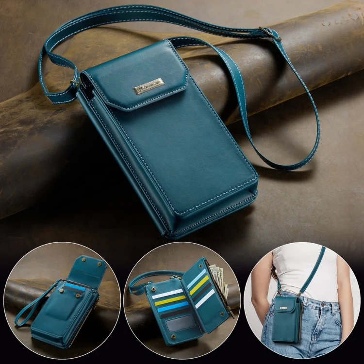 CaseMe Me40 Vertical Multifunctional Shoulder Crossbody Phone Bag(Blue Green) - Image 2