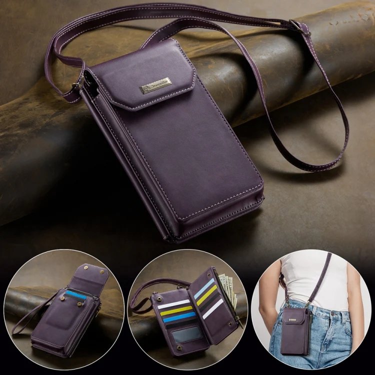 CaseMe Me40 Vertical Multifunctional Shoulder Crossbody Phone Bag(Purple) - Image 2