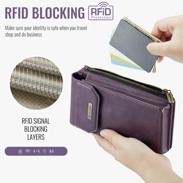 CaseMe Me40 Vertical Multifunctional Shoulder Crossbody Phone Bag(Purple) - Image 5