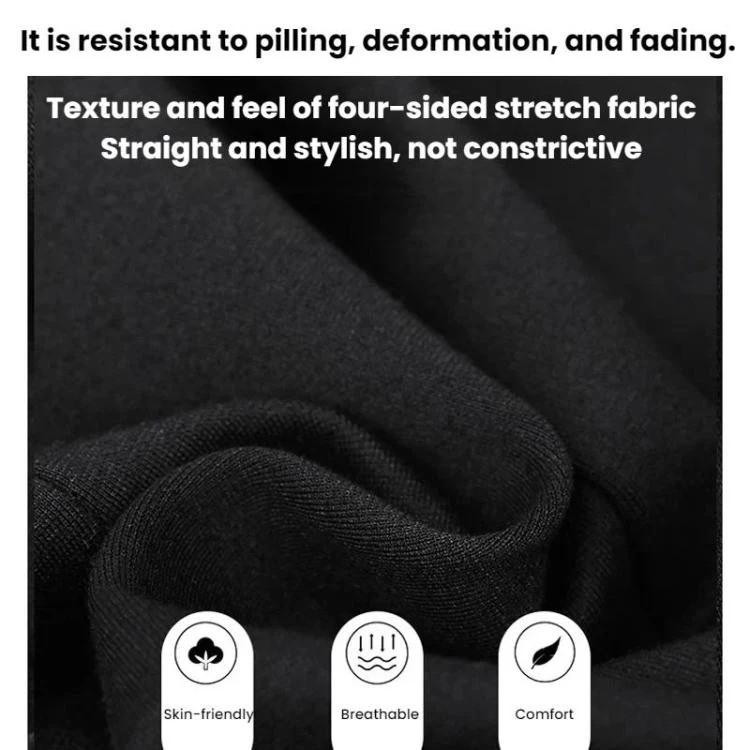 Casual High-Waisted Fitted Suit Shorts Leggings Hot Pants, Color: Fleece-lined Black(M) - Image 4