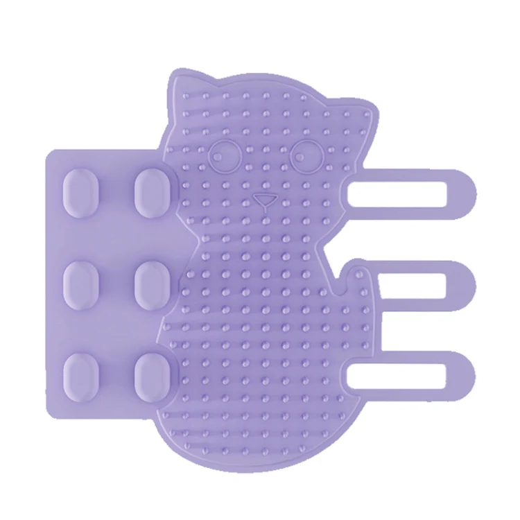 Cats Corner Self-Exciting Scratcher Pet Massage Brush Toys(Purple)