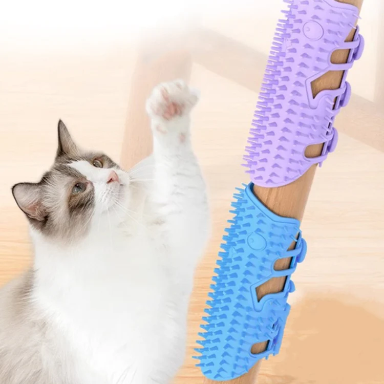 Cats Corner Self-Exciting Scratcher Pet Massage Brush Toys(Purple) - Image 8