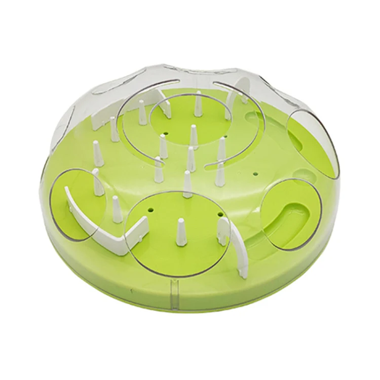 Cats Maze Food Throwing Interactive Toy Pet Energy Depletion Anti-Choking Eating Utensils(Green)