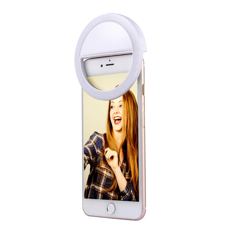 Charging Selfie Beauty Light For iPhone, Galaxy, Huawei, Xiaomi, LG, HTC and Other Smart Phones with Adjustable Clip & USB Cable(White) - Image 2