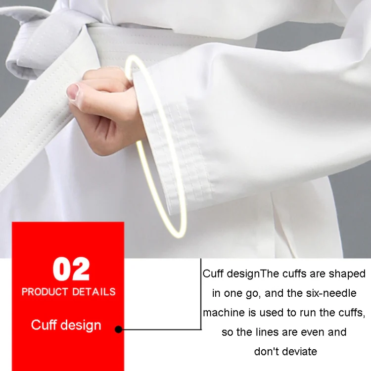Child Adult Cotton Men And Women Taekwondo Clothing Training Uniforms, Size: 140(Plus Bar Blue) - Image 4