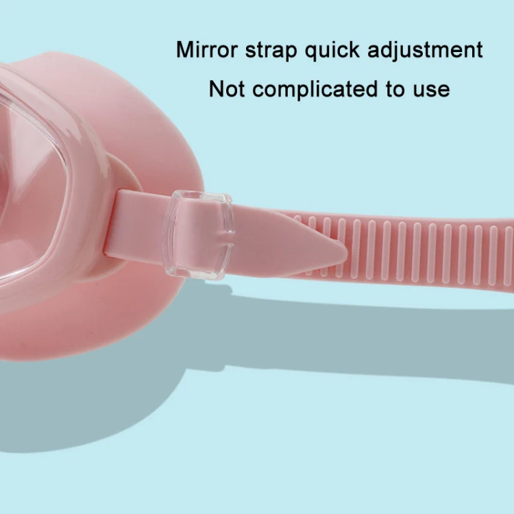 Children Anti-fog Large Frame Swimming Goggles With Conjoined Earplugs(Pink) - Image 4