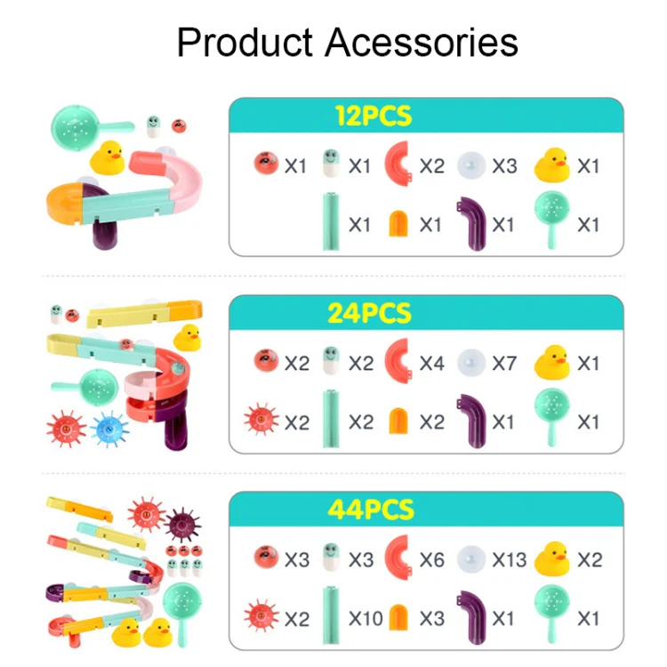 Children Bath Building Blocks Slide Water Toys, Spec: 24-pieces - Image 7