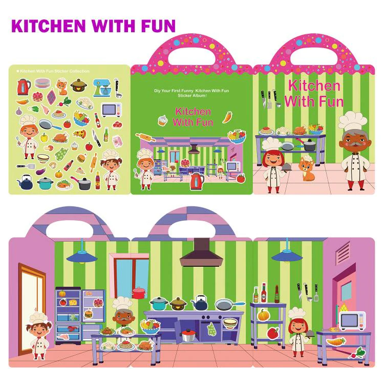 Children Early Education DIY Waterproof Reusable Stickers, Type:Christmas T15 - Image 10