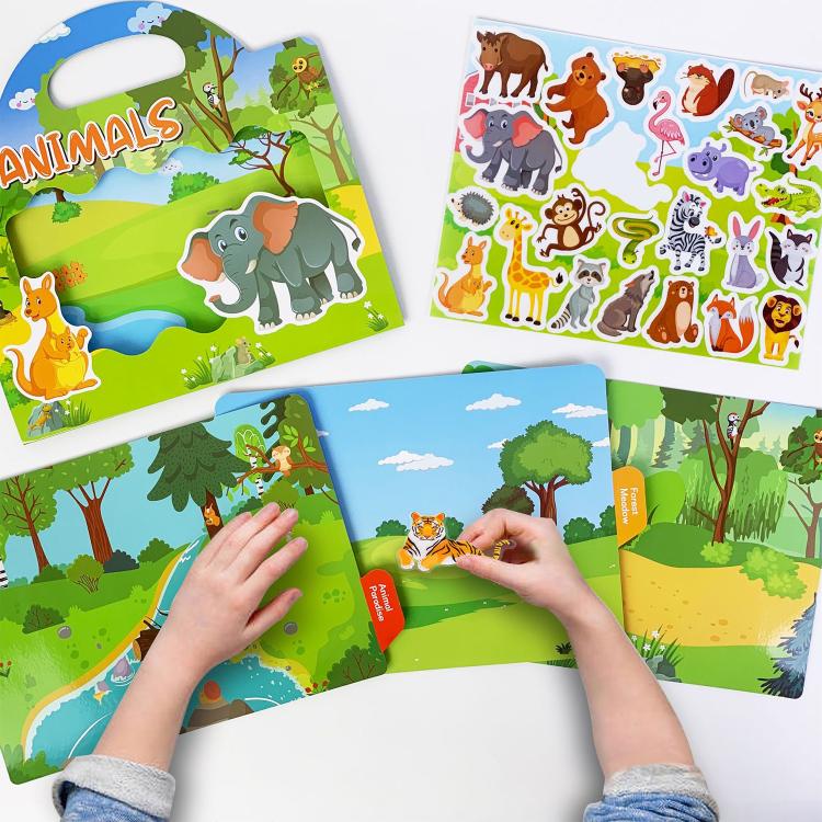 Children Early Education DIY Waterproof Reusable Stickers, Type:Horizontal Ocean T34 - Image 5