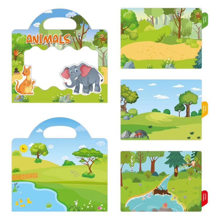 Children Early Education DIY Waterproof Reusable Stickers, Type:Thanksgiving Turkey T21 - Image 4