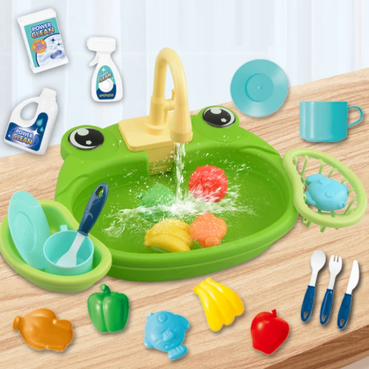 Children Kitchen Toys Electric Circulating Water Dishwasher, Color: Dinosaur - Image 7