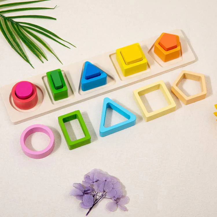 Children Wooden Magnetic Fishing Game Early Education Shape Matching Toys, Type:5 Shape