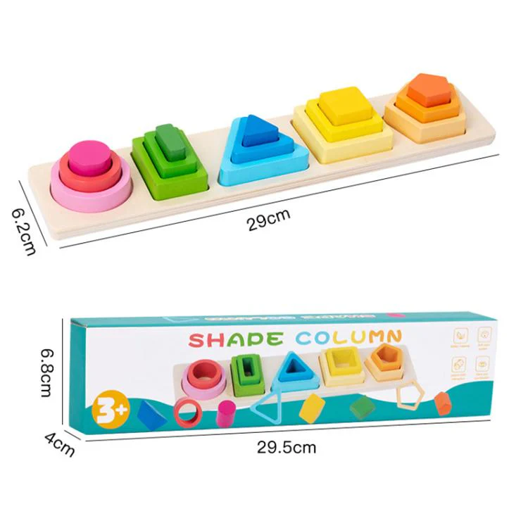 Children Wooden Magnetic Fishing Game Early Education Shape Matching Toys, Type:5 Shape - Image 11
