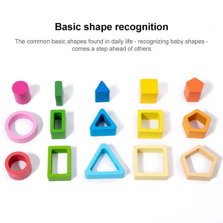 Children Wooden Magnetic Fishing Game Early Education Shape Matching Toys, Type:5 Shape - Image 3