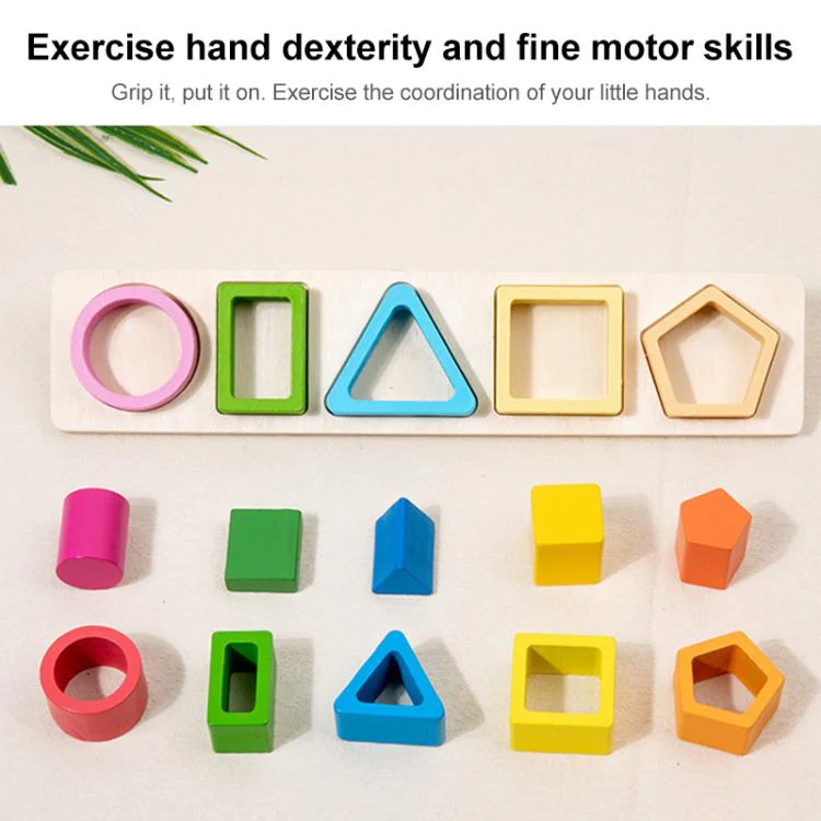 Children Wooden Magnetic Fishing Game Early Education Shape Matching Toys, Type:5 Shape - Image 7