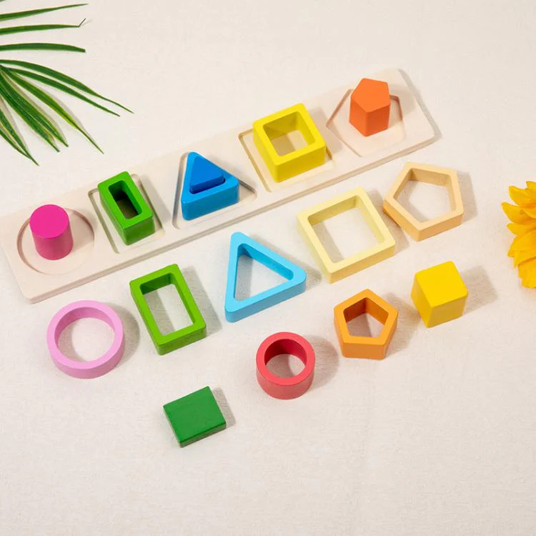 Children Wooden Magnetic Fishing Game Early Education Shape Matching Toys, Type:5 Shape - Image 9