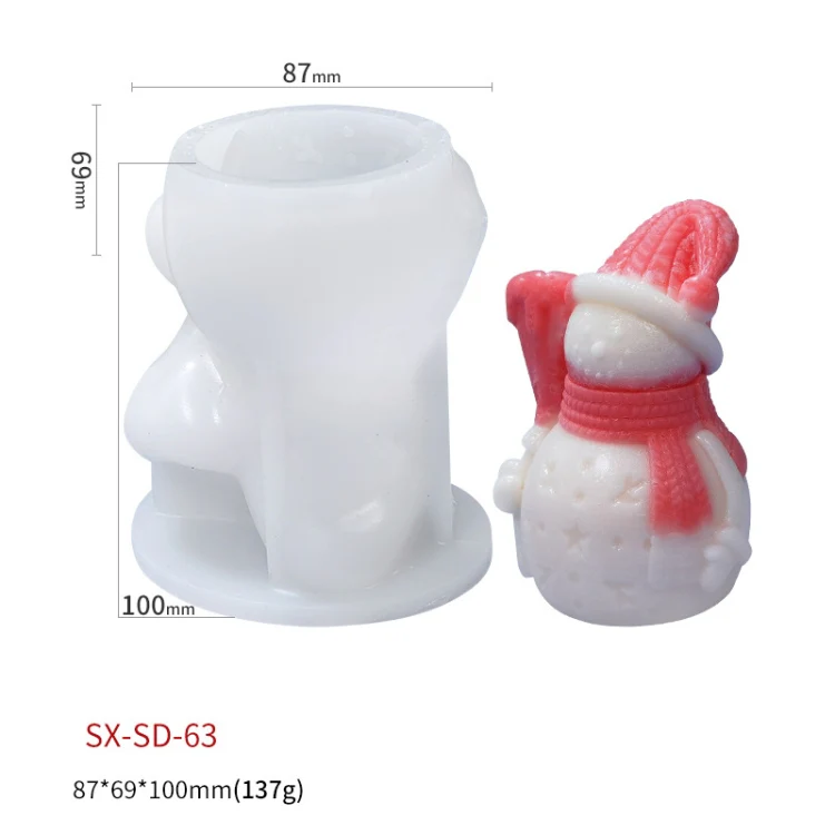 Christmas DIY Scented Candle Silicone Mold, Color: White(SD-63) - Image 2