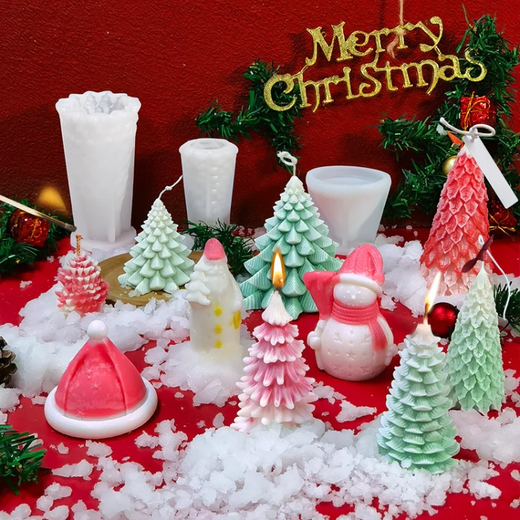 Christmas DIY Scented Candle Silicone Mold, Color: White(SD-64) - Image 5