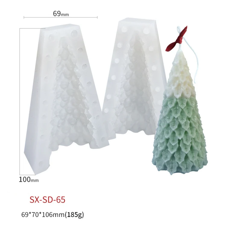Christmas DIY Scented Candle Silicone Mold, Color: White(SD-65) - Image 2