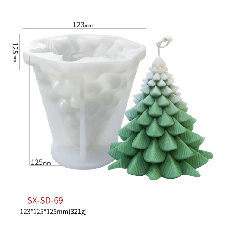 Christmas DIY Scented Candle Silicone Mold, Color: White(SD-69) - Image 2