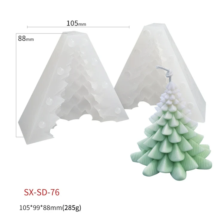 Christmas DIY Scented Candle Silicone Mold, Color: White(SD-76) - Image 2