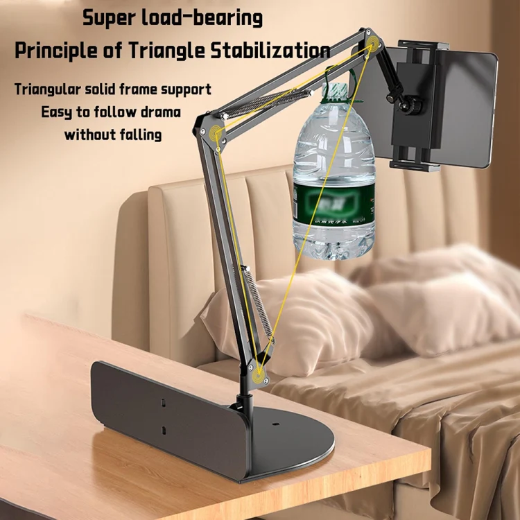 Clip-free Hidden Cantilever Lazy Phone / Tablet Holder Bedside Desktop Live Stand, Spec: Phone Model - Image 7
