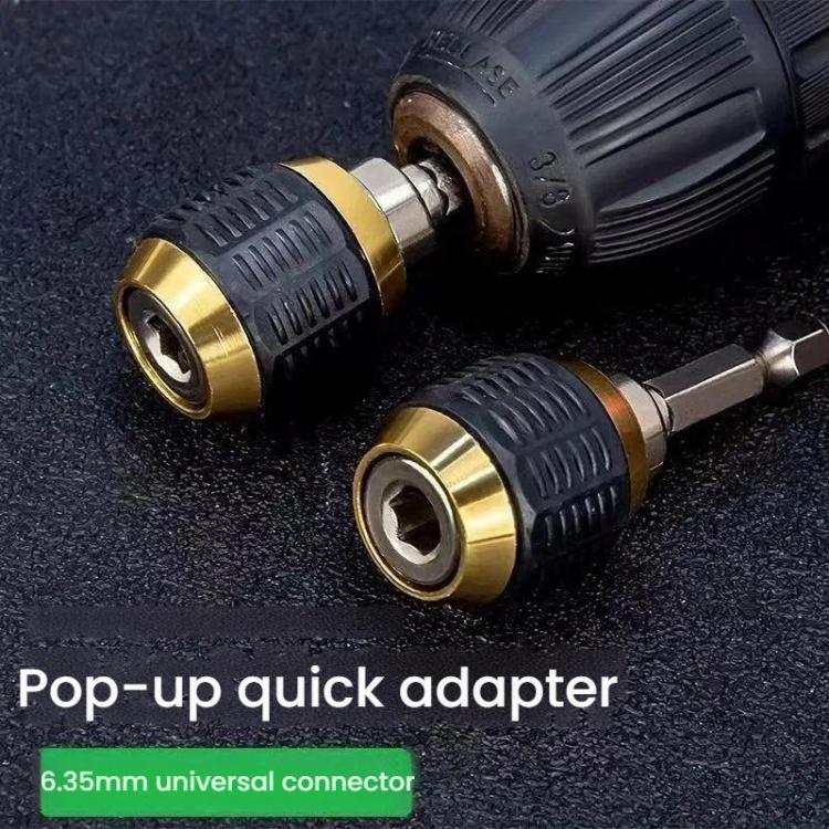 Clip+Rivet sleeve Hexagonal Shank Quick-release Adapter Electric Drill Adapter Quick-release Self-locking Large-head Socket Adapter - Image 4