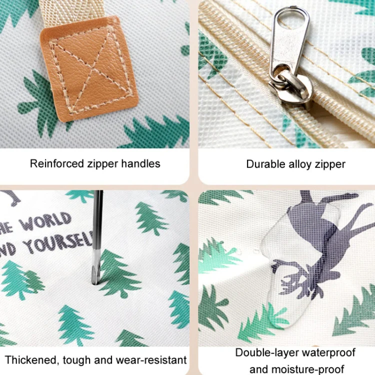 Clothes Quilt Storage Bag Large Capacity Waterproof Moistureproof Moving Luggage Bag, Style: 48L Medium Pineapple - Image 5