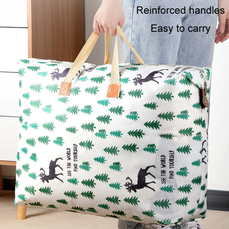 Clothes Quilt Storage Bag Large Capacity Waterproof Moistureproof Moving Luggage Bag, Style: 48L Medium Pineapple - Image 7