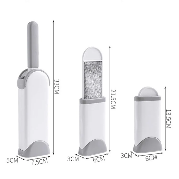 Clothes Sofa Dust Remover Household No-wash Double-sided Electrostatic Hair Removal Brush, Color: S Gray - Image 3