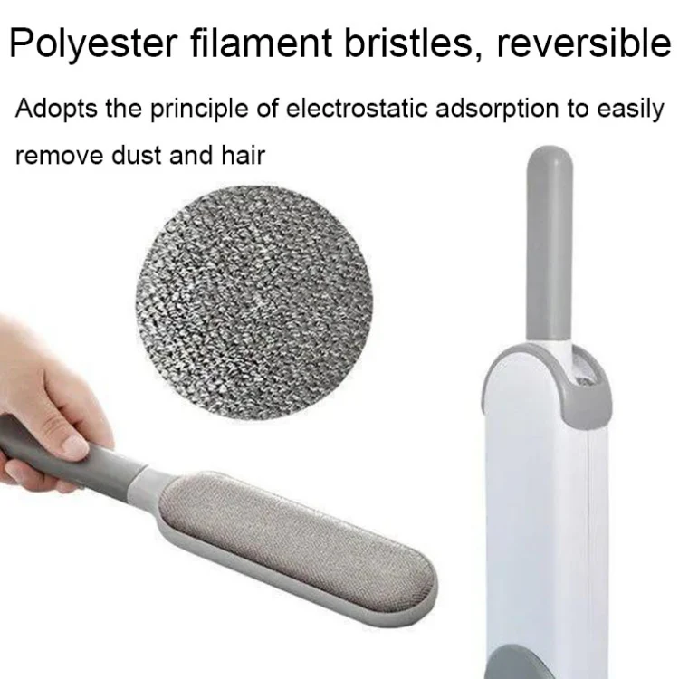 Clothes Sofa Dust Remover Household No-wash Double-sided Electrostatic Hair Removal Brush, Color: S Gray - Image 5