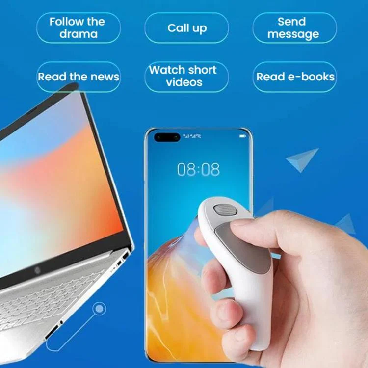CMS01 USB Rechargeable Mobile Phone Remote Control Mouse Video Bluetooth Wireless Finger Mouse(For Android + IOS) - Image 9