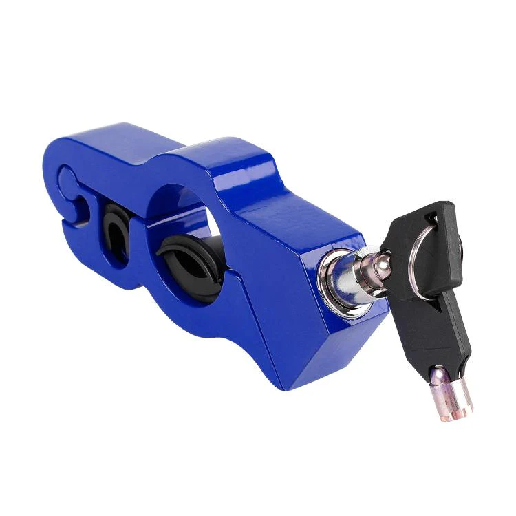 CNC Aluminum Handlebar Grip Lock Universal Anti-Theft Brake Lever Lock for Electric Scooters, Motorcycles(Red) - Image 2