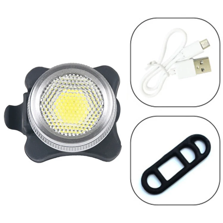 COB Lamp Bead 160LM USB Charging Four-speed Waterproof Bicycle Headlight / Taillight, Red + White Light Dimming 650MA - Image 2