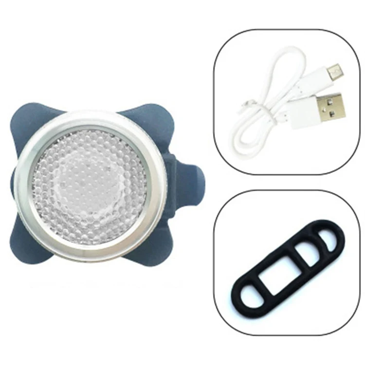 COB Lamp Bead 160LM USB Charging Four-speed Waterproof Bicycle Headlight / Taillight Set,  Red Blue Light Dimming 650MA - Image 2
