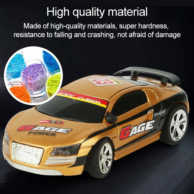 Coke Can Mini RC Car Radio Remote Control Micro Racing Car(Black+Orange) - Image 6