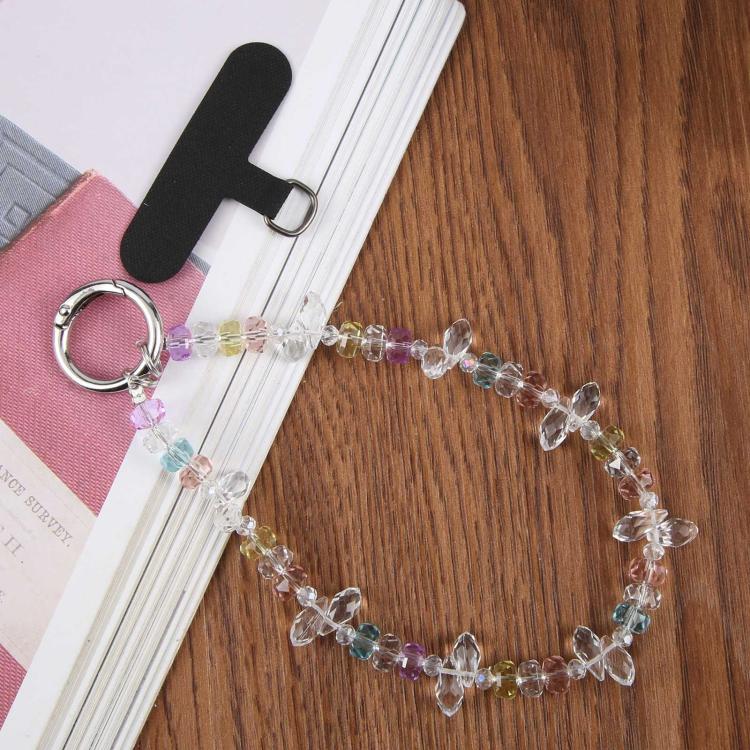 Colorful Transparent Crystal Beaded Phone Charm Strap(Purple) - Image 4