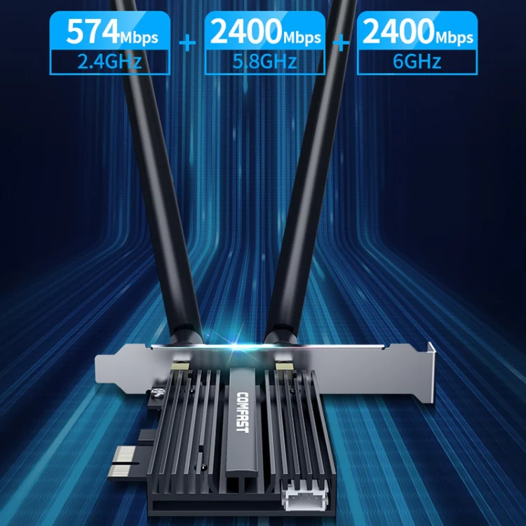 COMFAST AX200 Pro+ 5374Mbps WiFi6 PCIE High Speed Wireless Network Card - Image 4