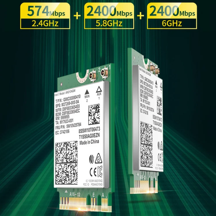 COMFAST AX210 vPro-M 5374Mbps Bluetooth 5.2 Tri-band Wireless Network Card - Image 4