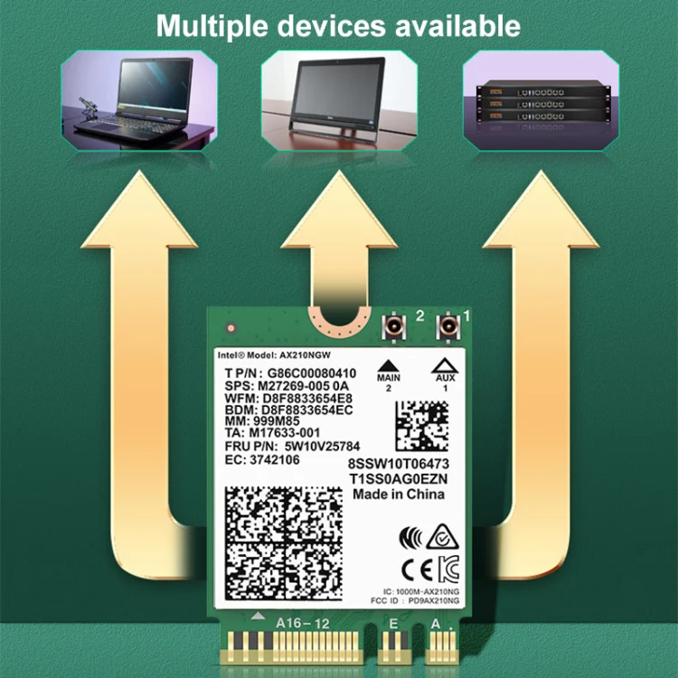 COMFAST AX210 vPro-M 5374Mbps Bluetooth 5.2 Tri-band Wireless Network Card - Image 7