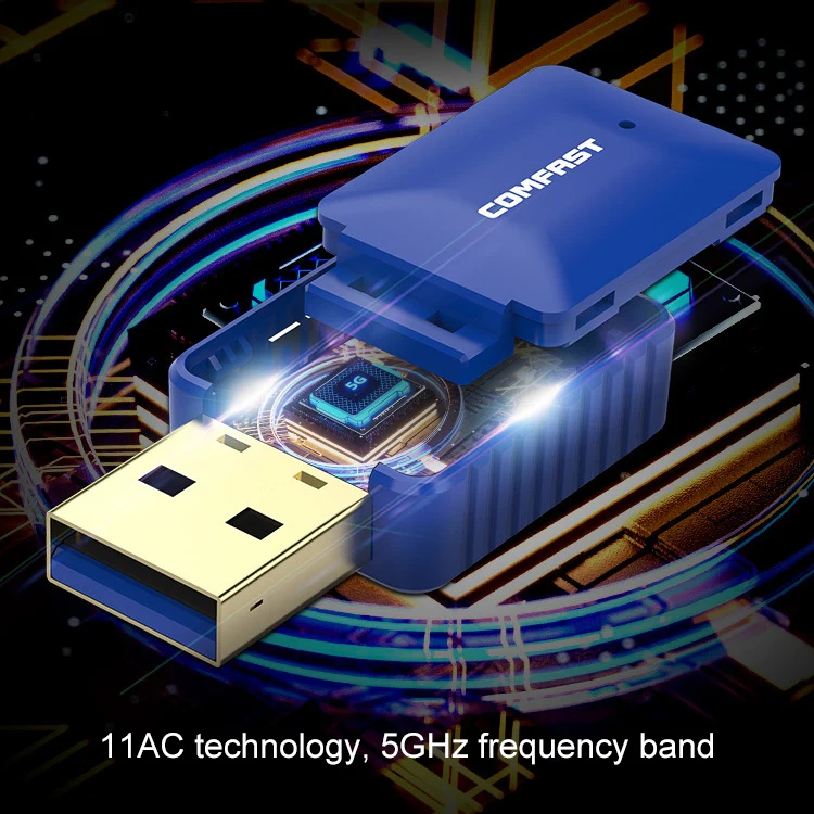 COMFAST CF-726B 650Mbps Dual-band Bluetooth Wifi USB Network Adapter Receiver - Image 4