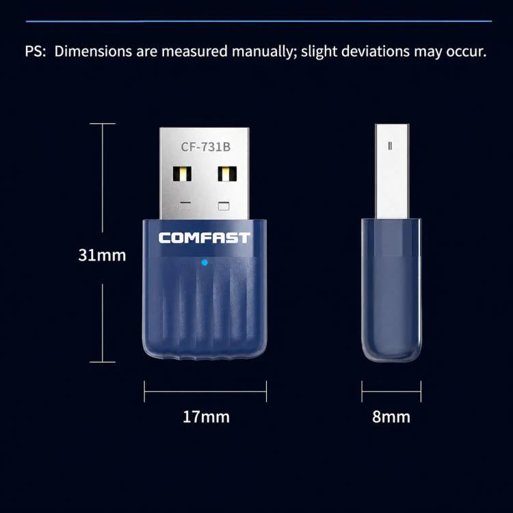 COMFAST CF-731B WiFi 6 Bluetooth 5.4 USB Adapter AX600 Dual Band 2.4G/5G Wireless Network Card - Image 13