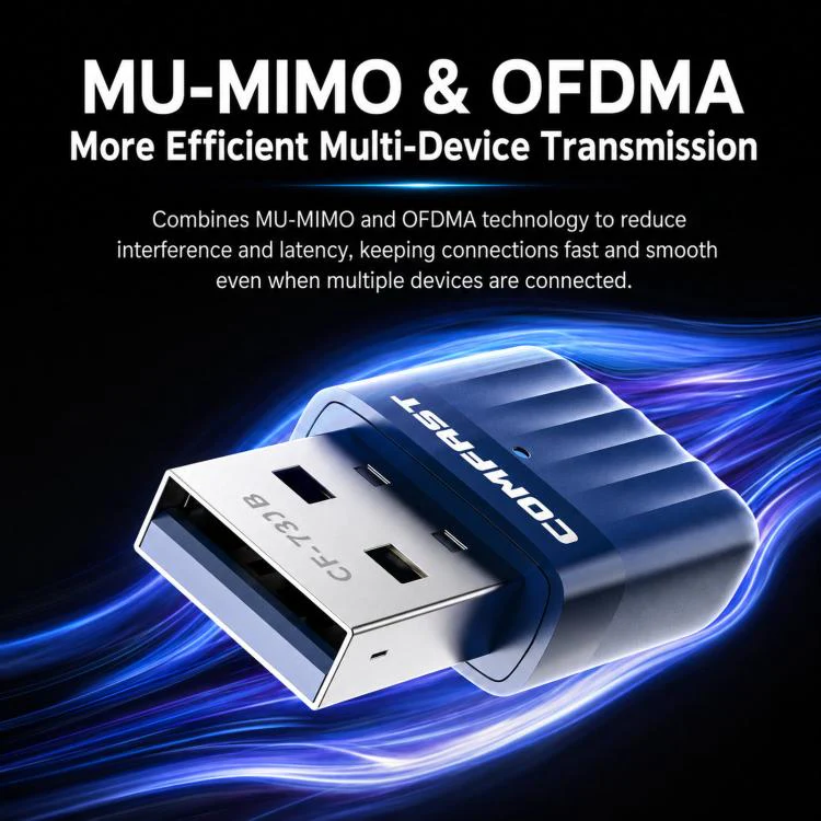 COMFAST CF-731B WiFi 6 Bluetooth 5.4 USB Adapter AX600 Dual Band 2.4G/5G Wireless Network Card - Image 9