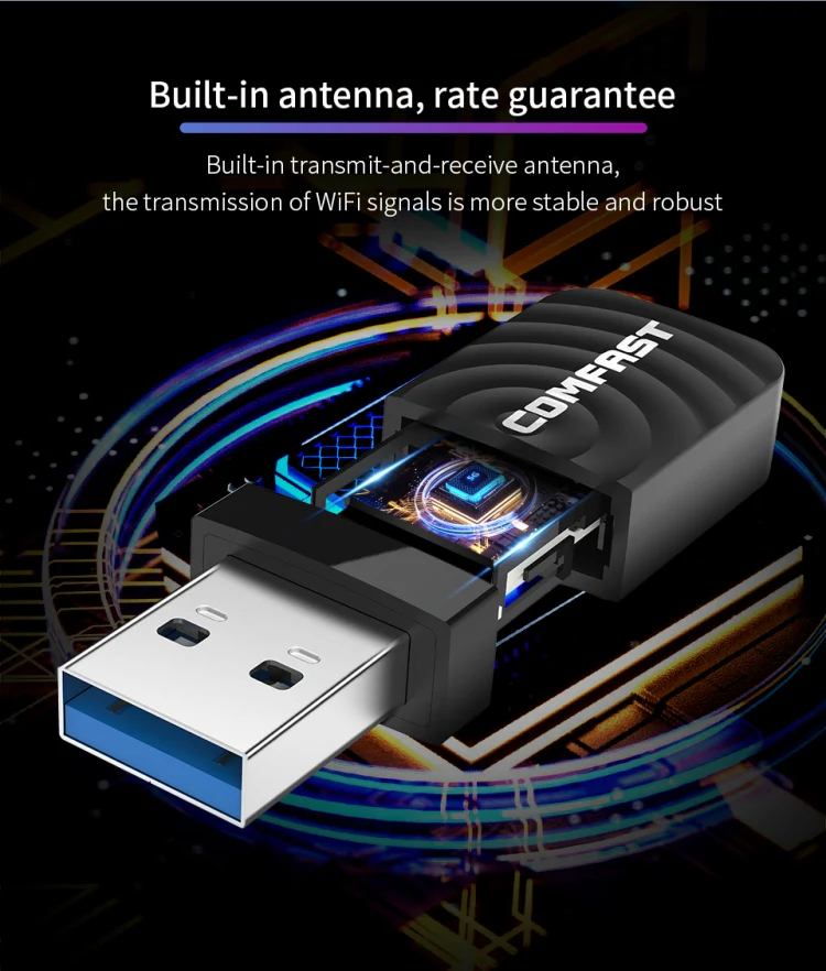 COMFAST CF-812AC 1300 Mbps Dual Band Mini USB WiFi Adapter - Image 11