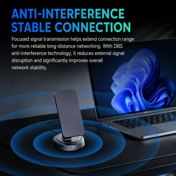 COMFAST CF-986BE PRO BE6500 WiFi 7 USB Adapter Tri-Band 6452Mbps Wireless Network Card - Image 3