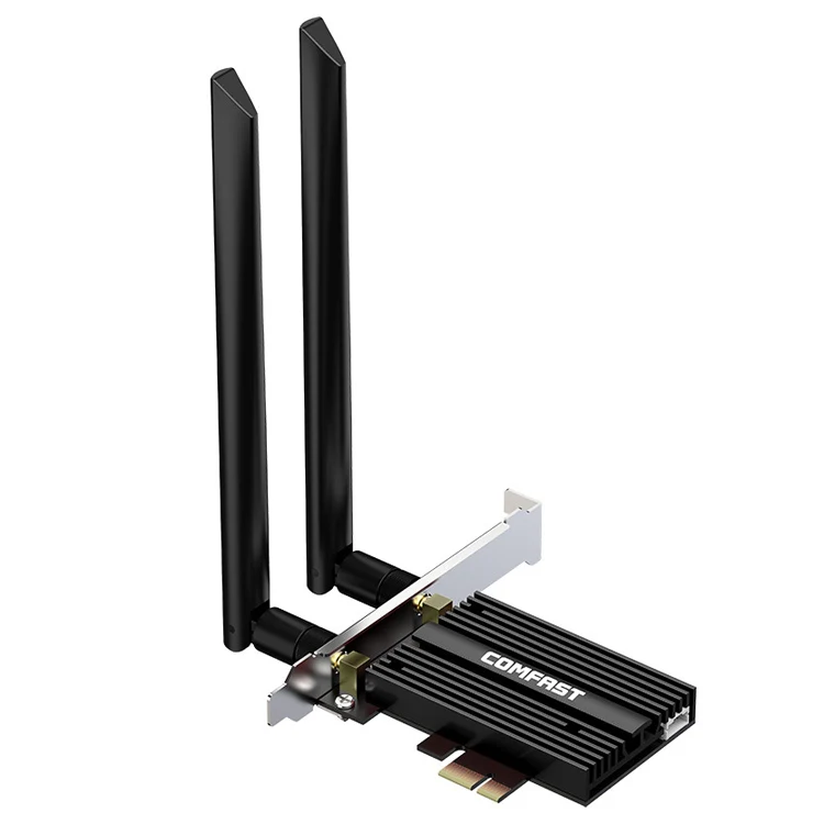 COMFAST CF-AX210 PRO 5374Mbps Tri-band + Bluetooth 5.2 Wireless WiFi6E PCI-E Network Card with Heat Sink - Image 2