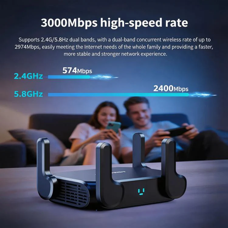 COMFAST CF-WR632AX 3000Mbps WiFi 6 Mesh WIFI Gigabit Router 2.4G/5.8GHz Dual-Band Wireless Signal Amplifier With 2.5G WAN/LAN Port, USB 3.0(AU Plug) - Image 6