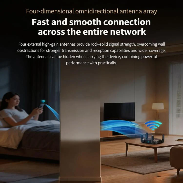 COMFAST CF-WR632AX 3000Mbps WiFi 6 Mesh WIFI Gigabit Router 2.4G/5.8GHz Dual-Band Wireless Signal Amplifier With 2.5G WAN/LAN Port, USB 3.0(EU Plug) - Image 10